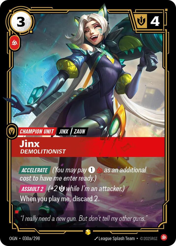 Jinx - Demolitionist (Alternate Art) #030a/298