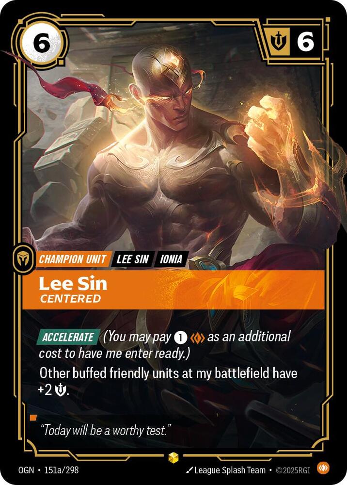 Lee Sin - Centered (Alternate Art) #151a/298