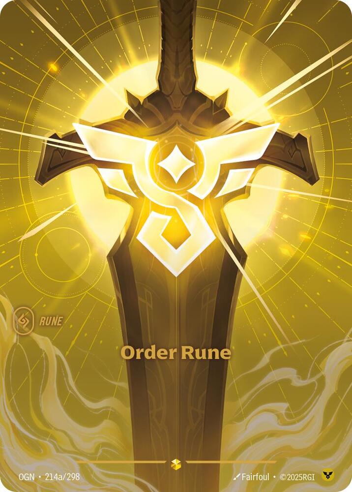 Order Rune (Alternate Art) #214a/298