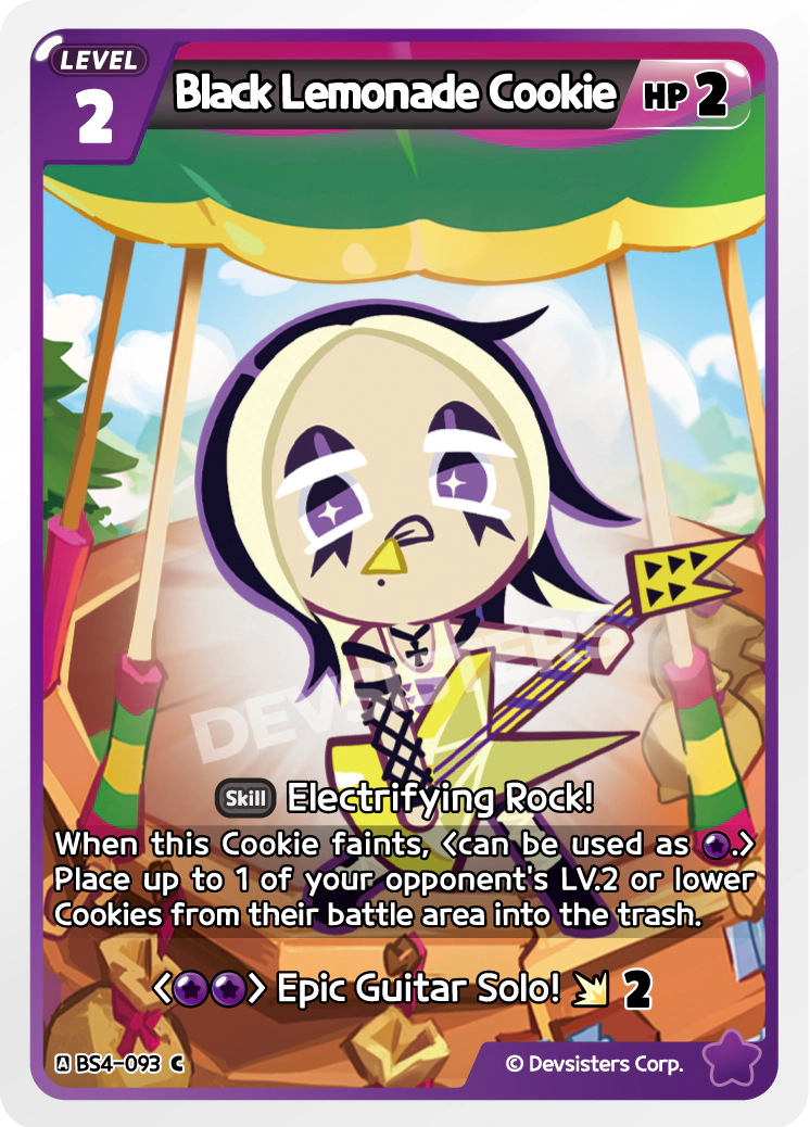 Black Lemonade Cookie #BS4-093