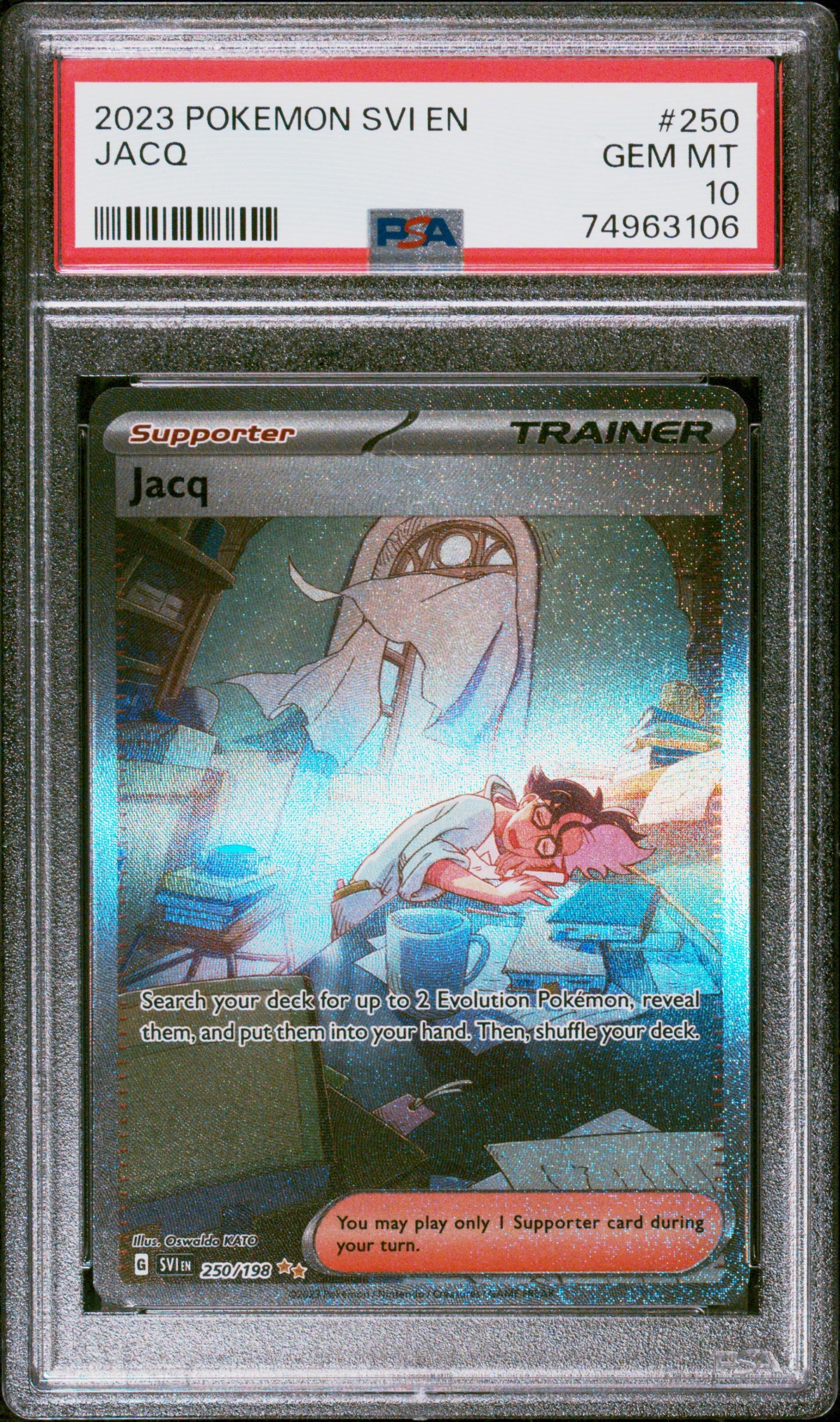 PSA 10 Jacq #250 Pokémon Scarlet & Violet English 2023