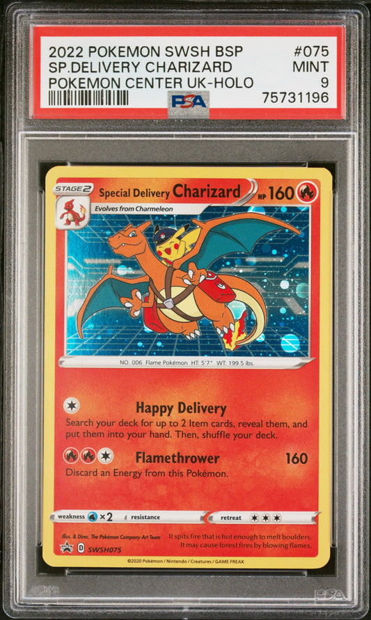 PSA 9 Special Delivery Charizard #075 Pokémon SWSH Black Star Promo English 2022