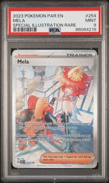 PSA 9 MINT Mela #254/182 Special Illustration Rare Pokemon Paradox Rift EN 2023