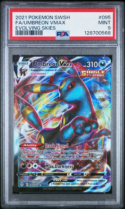 PSA MINT 9 Umbreon VMAX #095 Pokémon SWSH Evolving Skies English 2021
