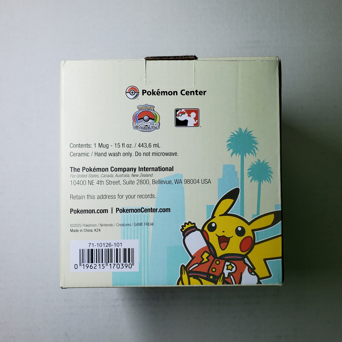 Pikachu and Jigglypuff Ceramic Mug – Pokemon World Championships 2025 Anaheim