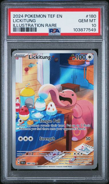 PSA 10 GEM MT Lickitung #180 Illustration Rare Pokemon Temporal Forces EN 2024