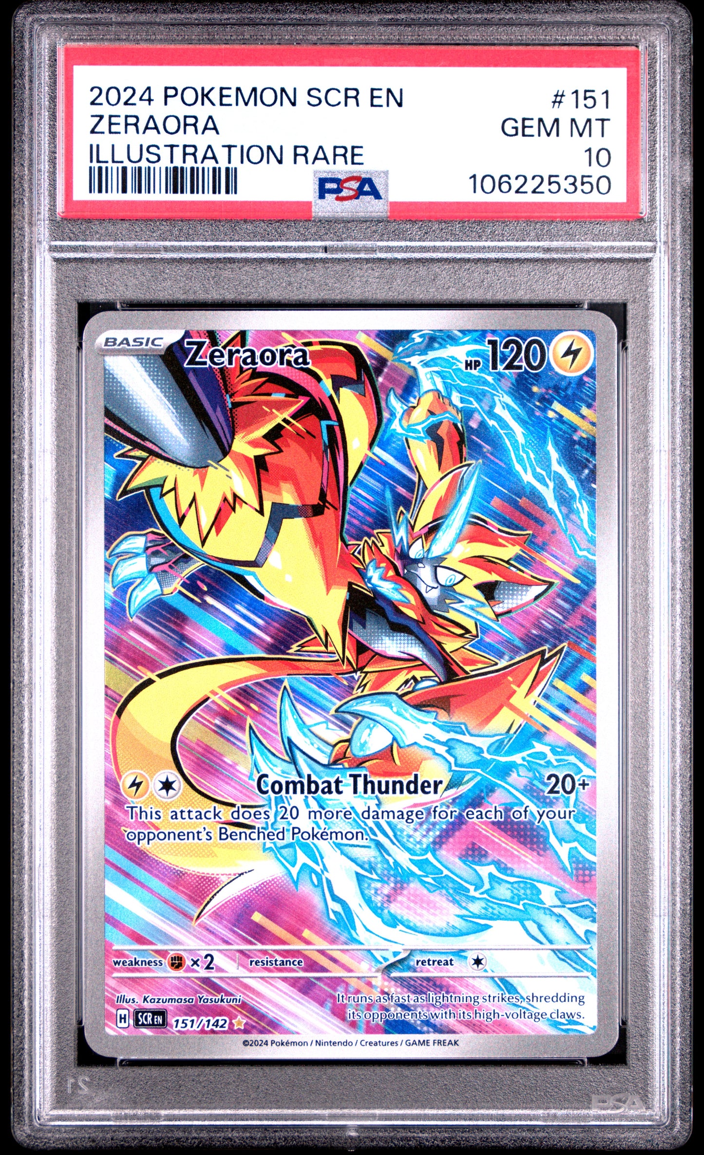 PSA 10 Zeraora #151 Pokémon Stellar Crown English 2024