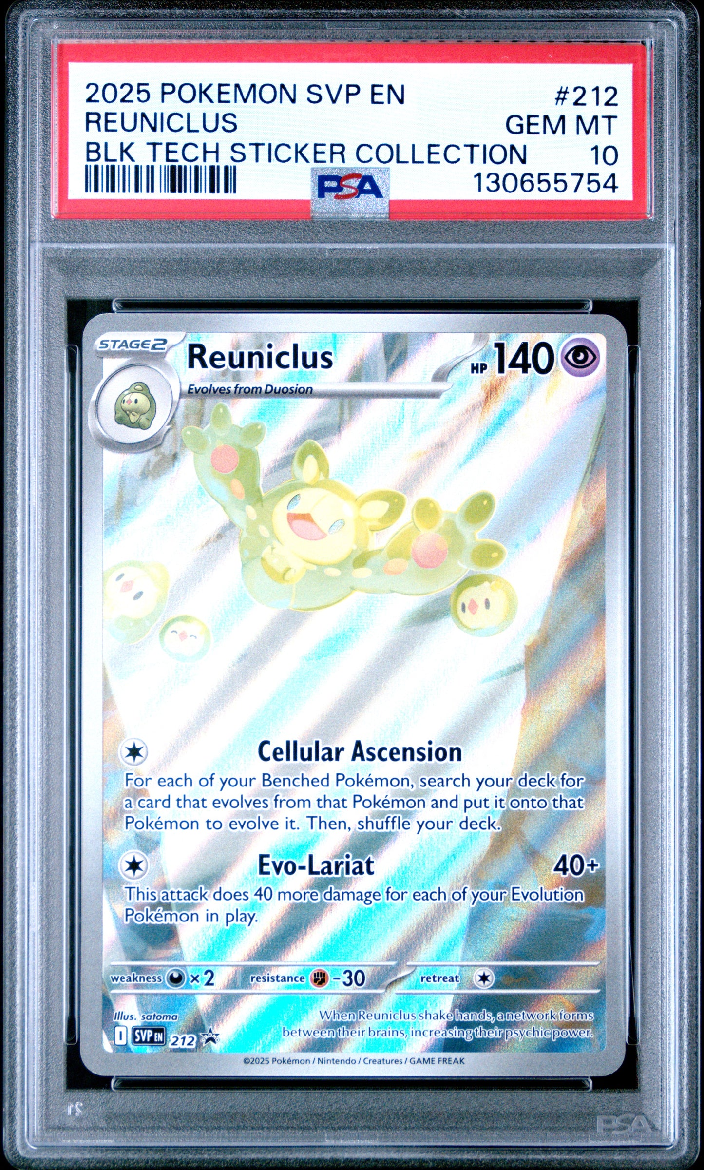 PSA 10 Reuniclus #212 Pokémon SVP Black Star Promos English 2025