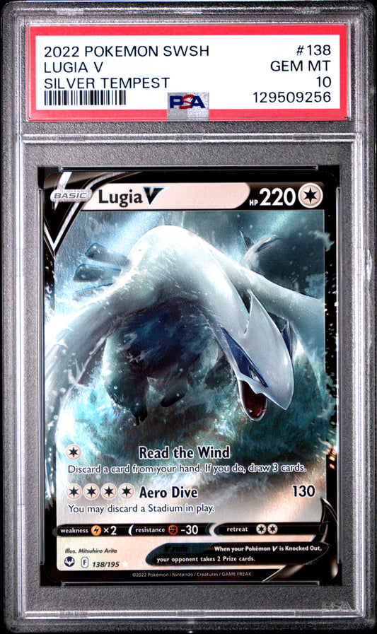 PSA 10 Lugia V #138 Pokémon SWSH Silver Tempest English 2022