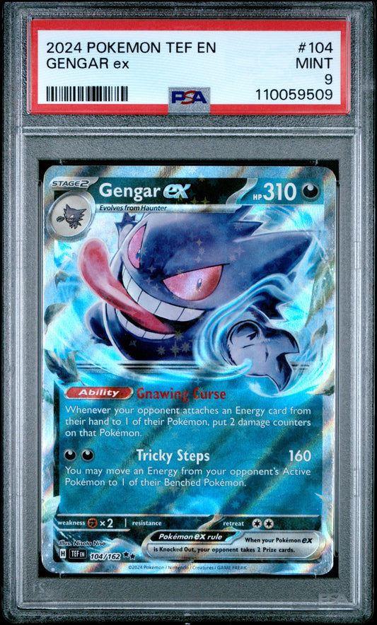 PSA 9 Gengar Ex #104 Pokémon Temporal Forces English 2024