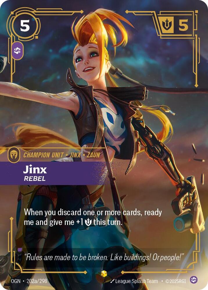 Jinx - Rebel (Alternate Art) #202a/298