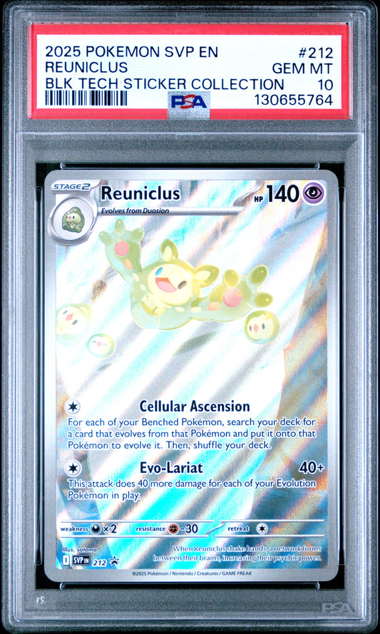 PSA 10 Reuniclus #212 Pokémon SVP Black Star Promos English 2025
