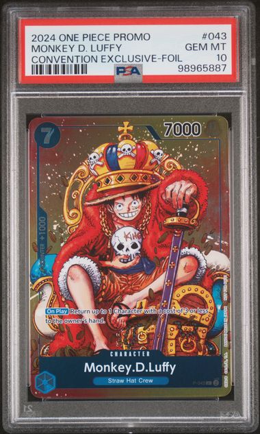 PSA 10 GEM MINT Monkey D. Luffy #043 Convention Exclusive-foil One Piece Promos