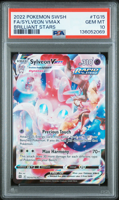 PSA 10 Sylveon VMAX #TG15 Pokémon SWSH Brilliant Stars English 2022