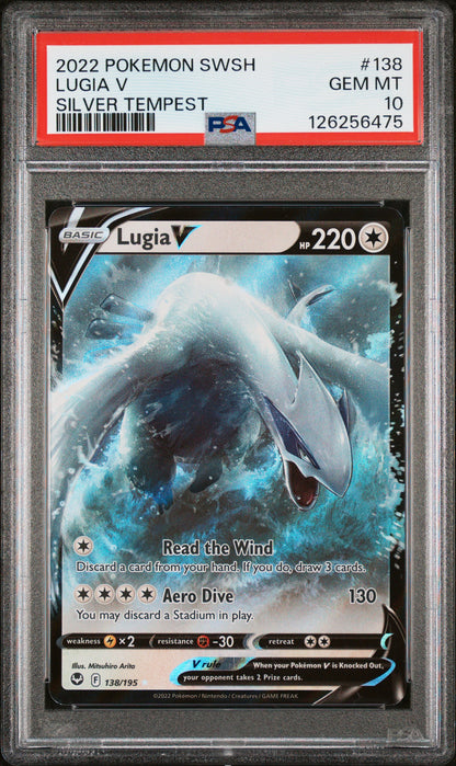 PSA 10 Lugia V #138 Pokémon SWSH Silver Tempest English 2022