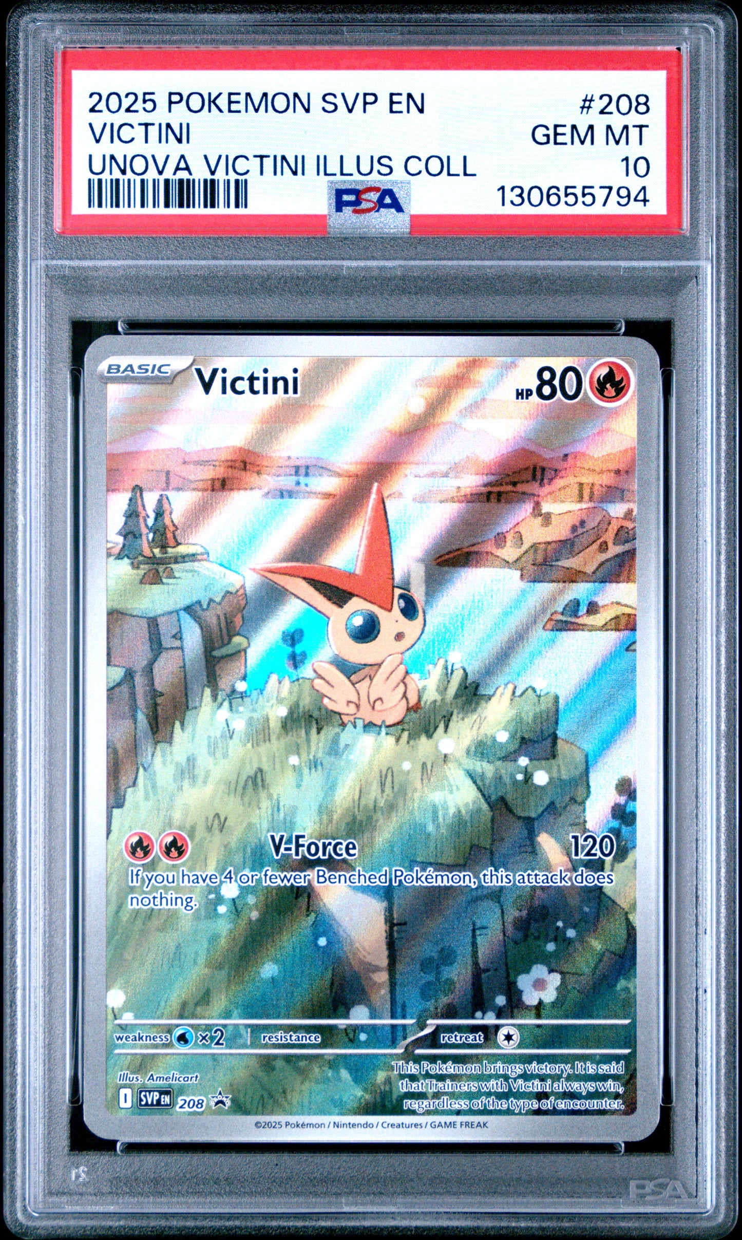 PSA 10 Victini #208 Pokémon SVP Black Star Promos English 2025