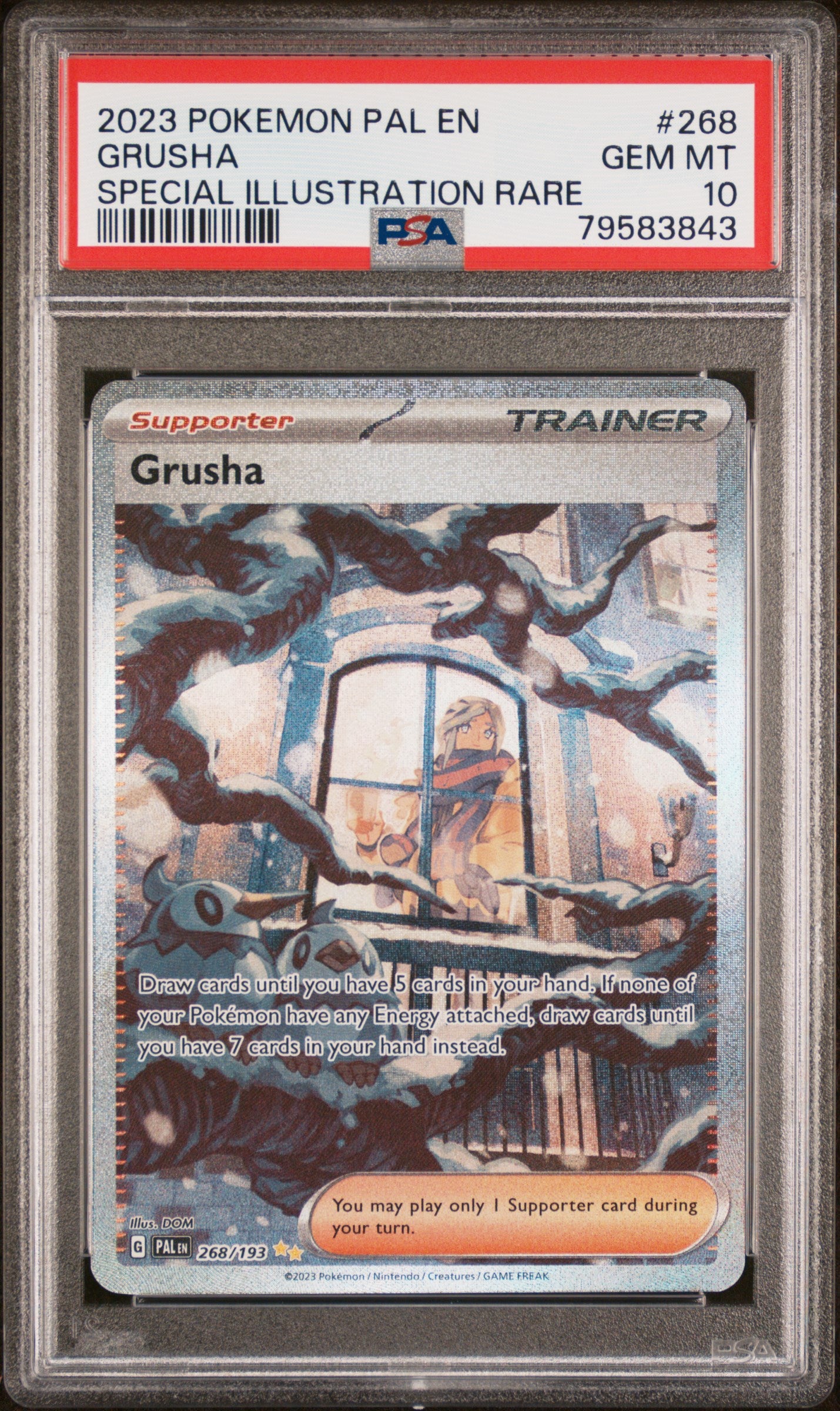 PSA 10 Grusha #268 Pokémon Paldea Evolved English 2023