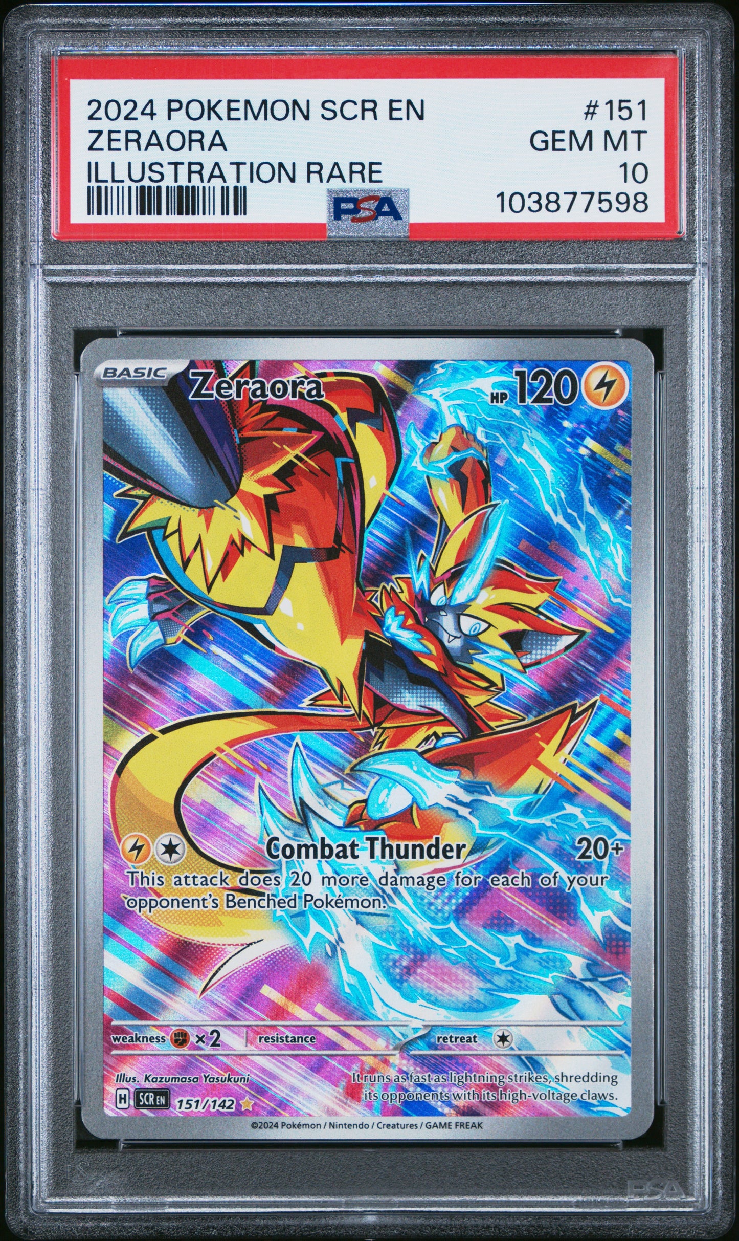 PSA 10 Zeraora #151 Pokémon Stellar Crown English 2024