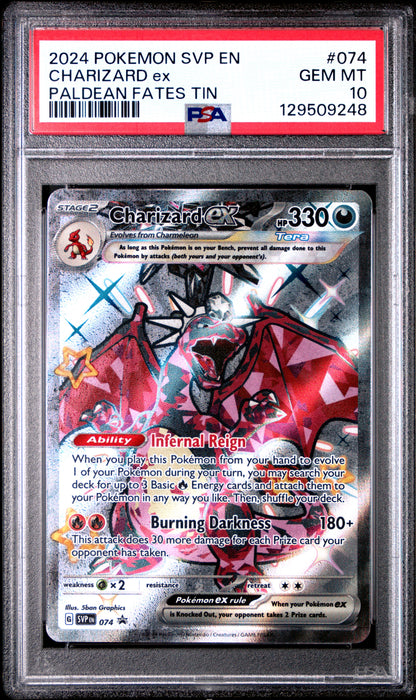 PSA 10 Charizard EX #074 Pokémon SVP Black Star Promos English 2024
