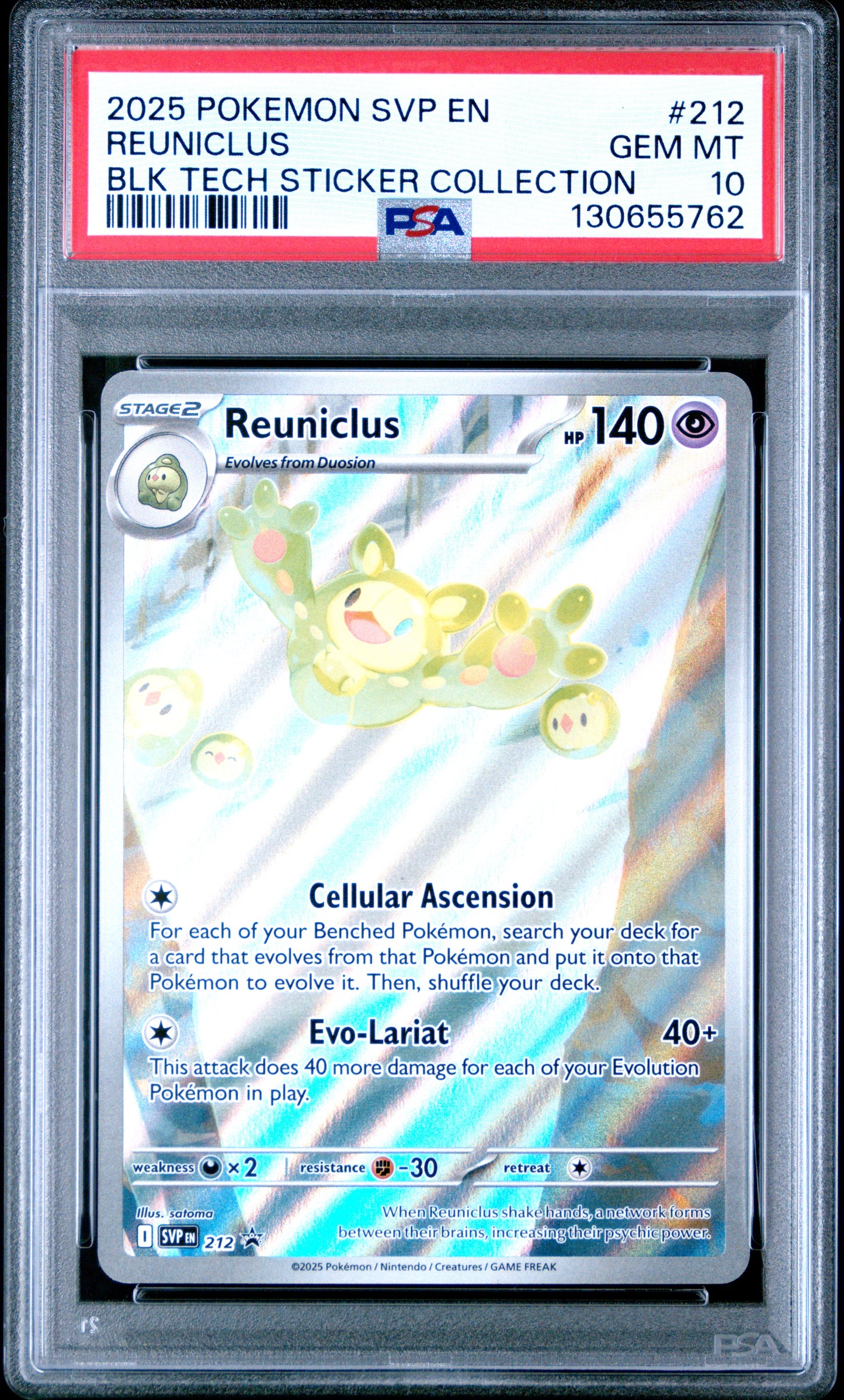 PSA 10 Reuniclus #212 Pokémon SVP Black Star Promos English 2025