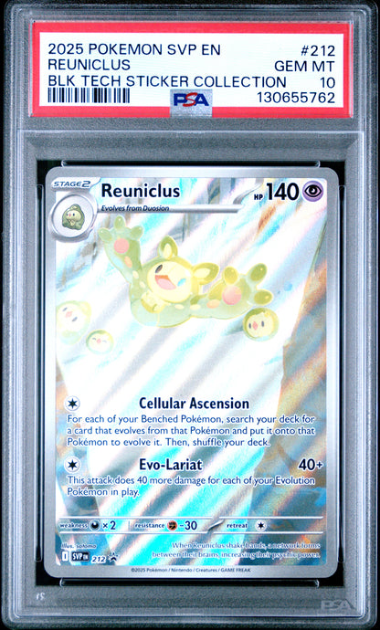 PSA 10 Reuniclus #212 Pokémon SVP Black Star Promos English 2025