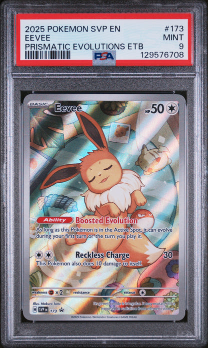 PSA 9 Eevee #173 Pokémon SVP Black Star Promos English 2025