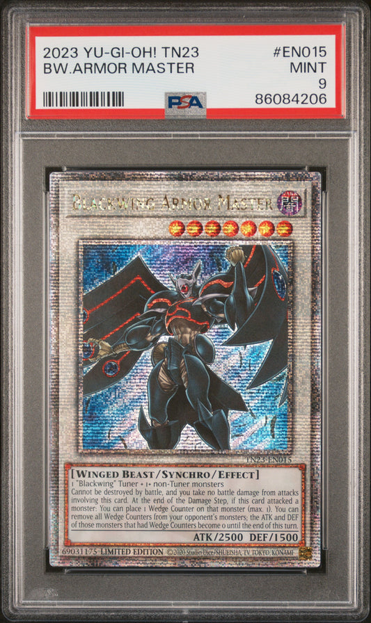 PSA 9 Blackwing Armor Master #EN015 Yu-Gi-Oh! 25th Anniversary Tin: Dueling Heroes English 2023