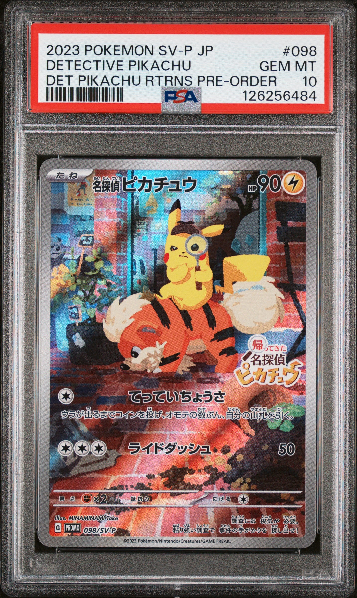 PSA 10 Detective Pikachu #098 Pokémon SV-P Promo Japanese 2023
