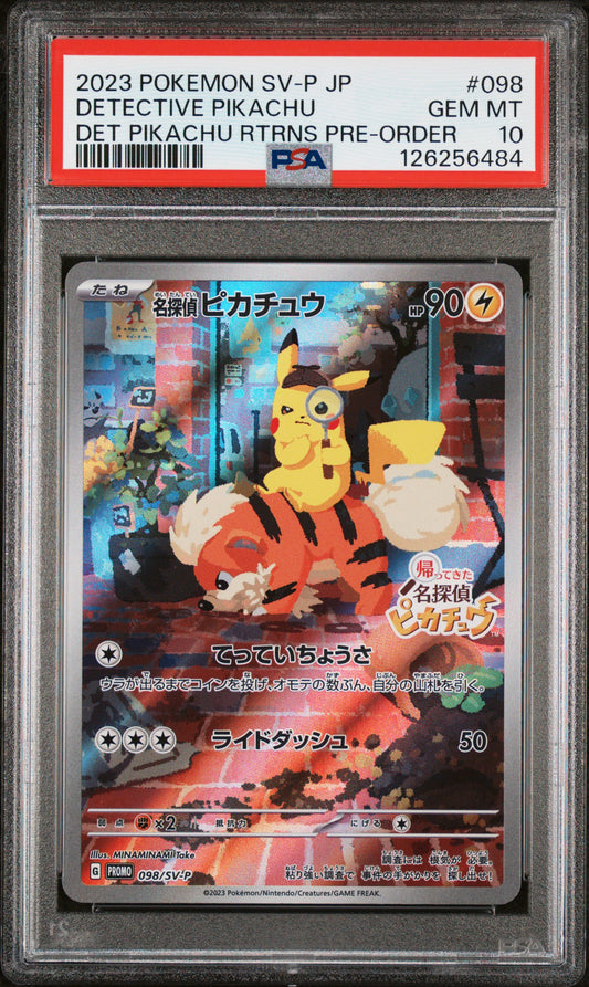 PSA 10 Detective Pikachu #098 Pokémon SV-P Promo Japanese 2023