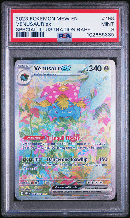 PSA MINT 9 Venusaur EX #198 Pokémon 151 English 2023
