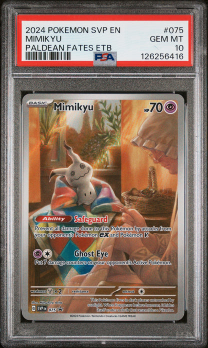 PSA 10 Mimikyu #075 Pokémon SVP Black Star Promos English 2024