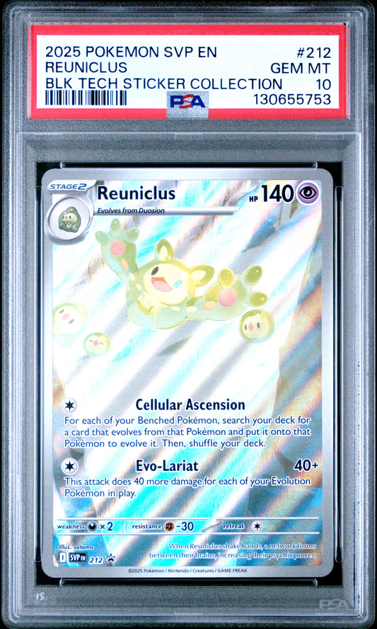 PSA 10 Reuniclus #212 Pokémon SVP Black Star Promos English 2025