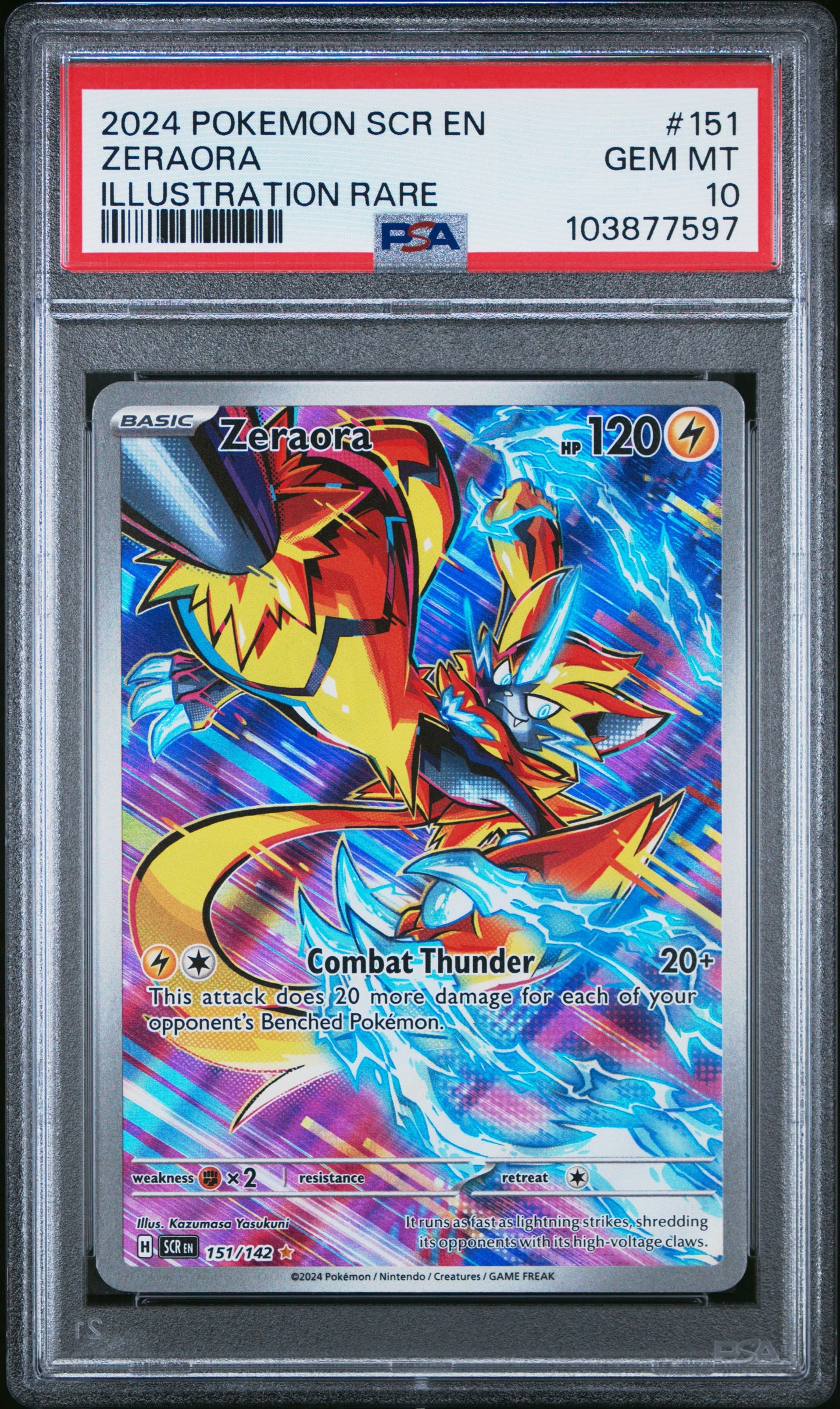 PSA 10 Zeraora #151 Pokémon Stellar Crown English 2024