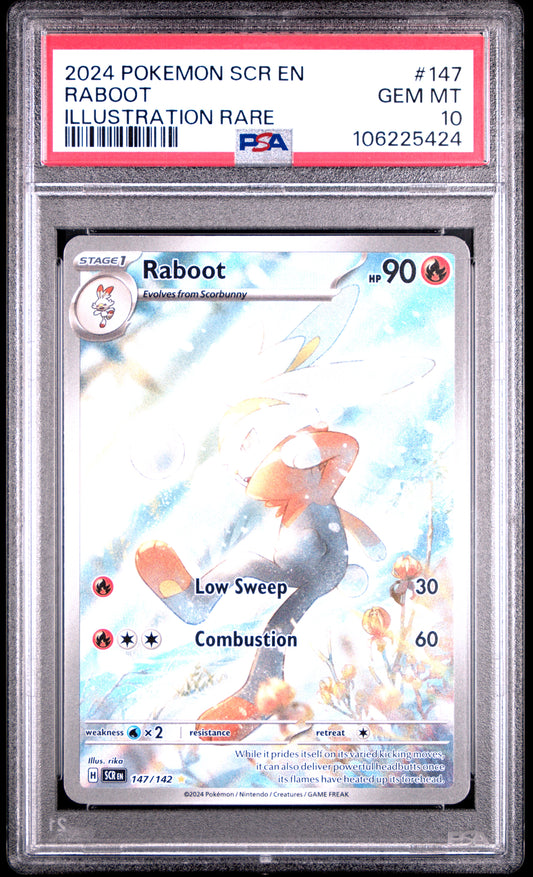 PSA 10 Raboot #147 Pokémon Stellar Crown English 2024
