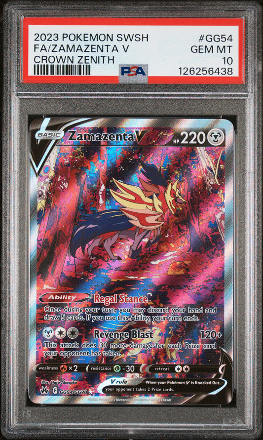 PSA 10 Zamazenta V #GG54 Pokémon SWSH Crown Zenith English 2023