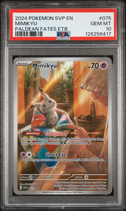 PSA 10 Mimikyu #075 Pokémon SVP Black Star Promos English 2024