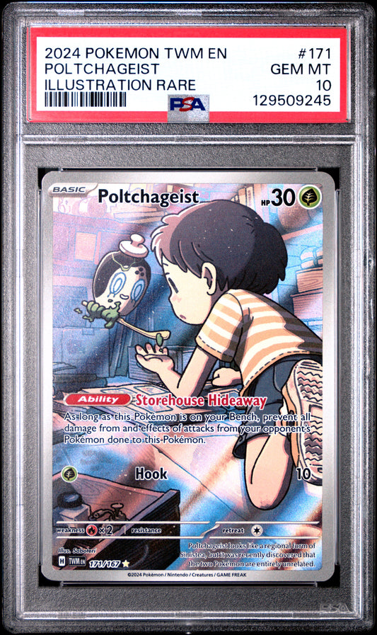 PSA 10 Poltchageist #171 Pokémon Twilight Masquerade English 2024