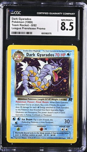 CGC 8.5 Dark Gyarados #8/82  Team Rocket English 1999