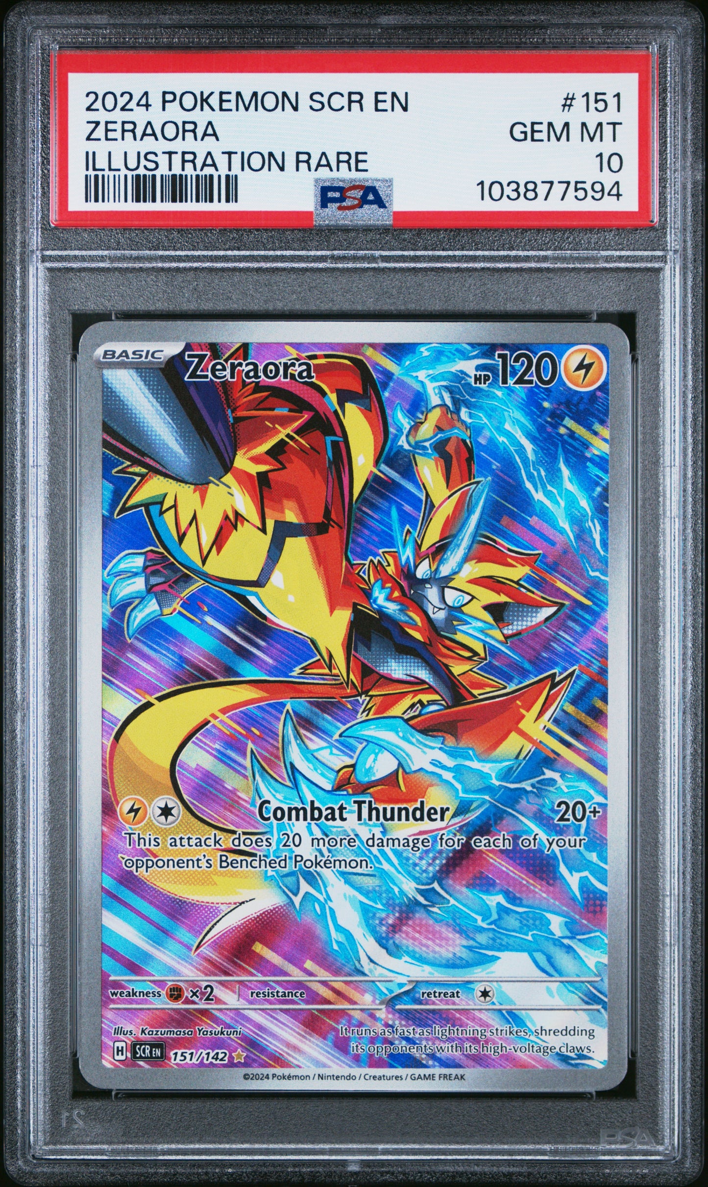 PSA 10 Zeraora #151 Pokémon Stellar Crown English 2024