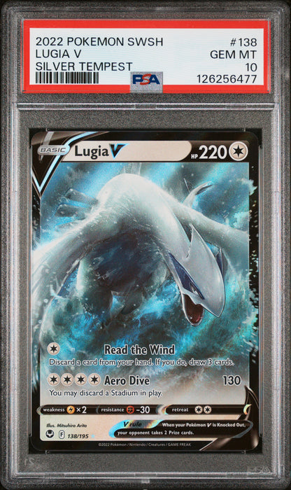 PSA 10 Lugia V #138 Pokémon SWSH Silver Tempest English 2022
