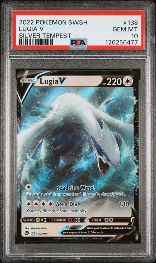 PSA 10 Lugia V #138 Pokémon SWSH Silver Tempest English 2022