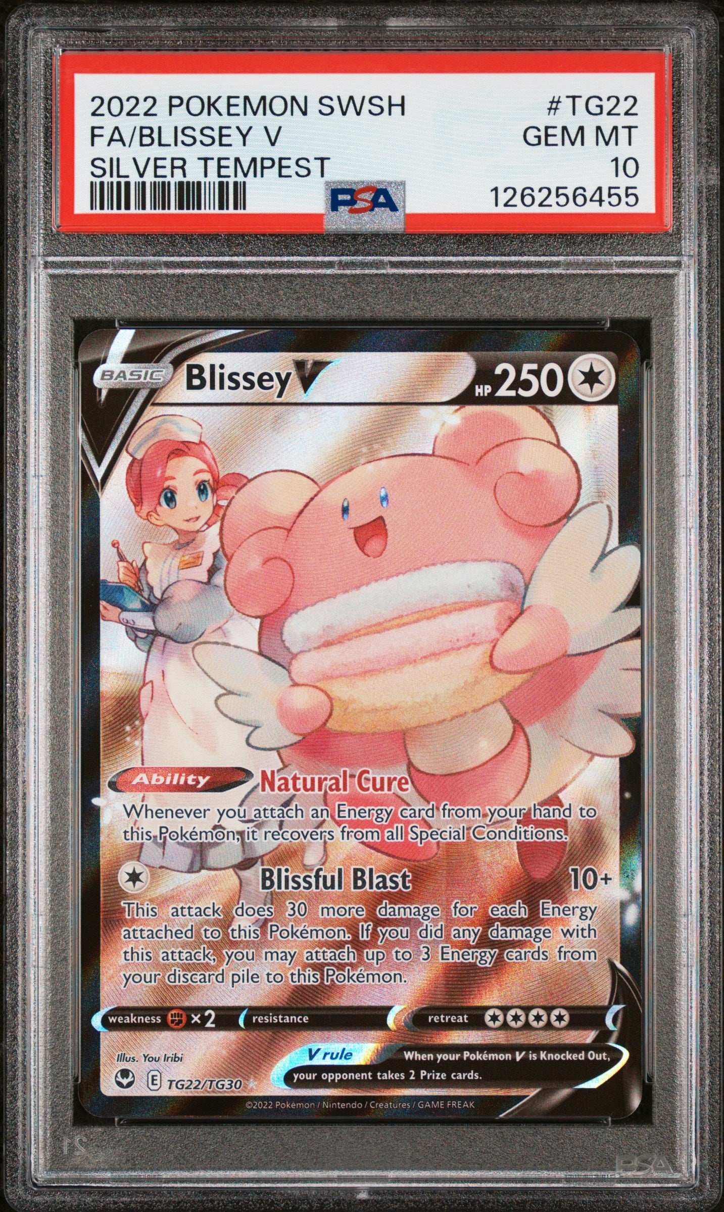 PSA 10 Blissey V #TG22 Pokémon SWSH Silver Tempest English 2022