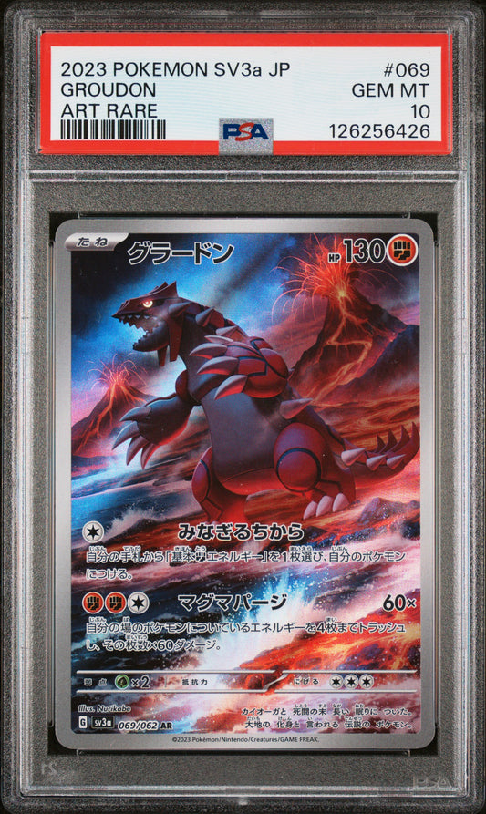 PSA 10 Groudon #069 Pokémon Raging Surf Japanese 2023