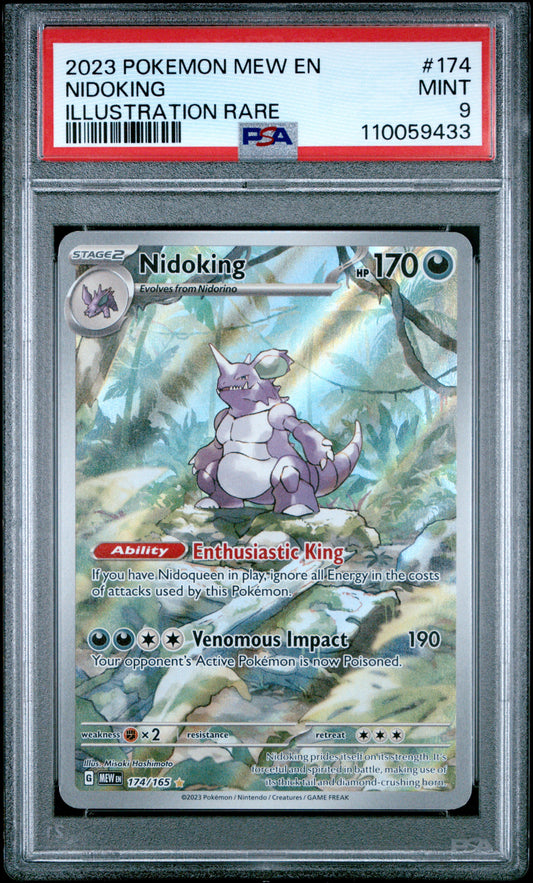 PSA 9 Nidoking #174 Pokémon 151 English 2023