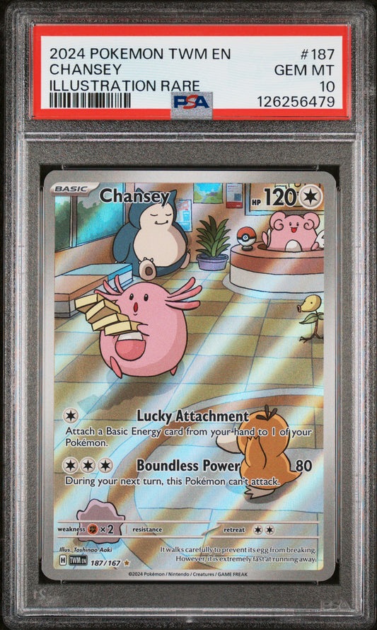 PSA 10 Chansey #187 Pokémon Twilight Masquerade English 2024