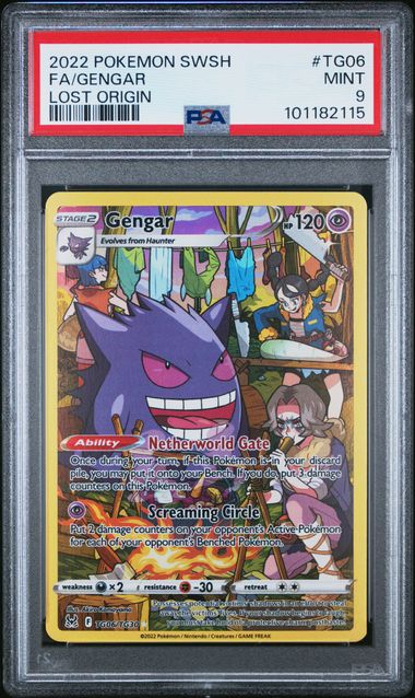 PSA 9 MINT Gengar #TG06 Ultra Rare Lost Origin Trainer Gallery EN 2022