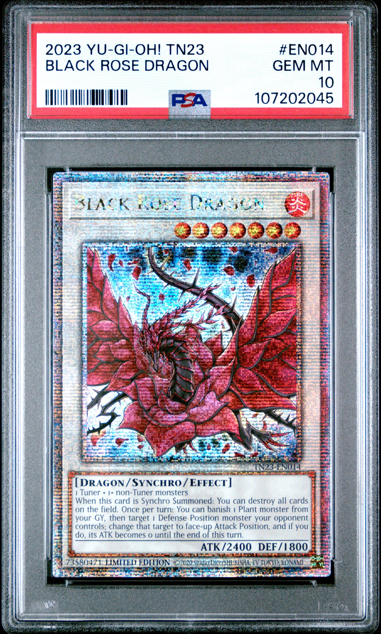PSA 10 Black Rose Dragon #EN014 Yu-Gi-Oh! 25th Anniversary Tin: Dueling Heroes English 2023