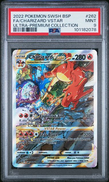 PSA 9 MINT Charizard VSTAR #262 Sword & Shield Promo Cards EN 2022