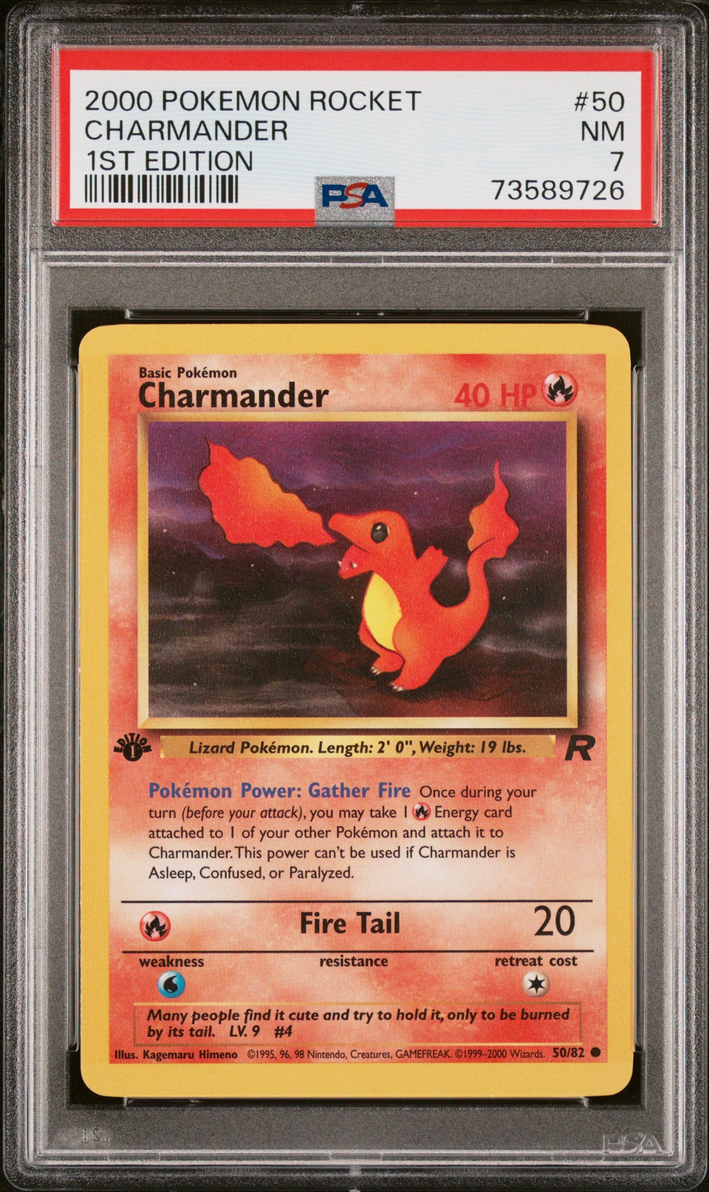 PSA 7 Charmander #50 Pokémon Pokemon Rocket English 2000