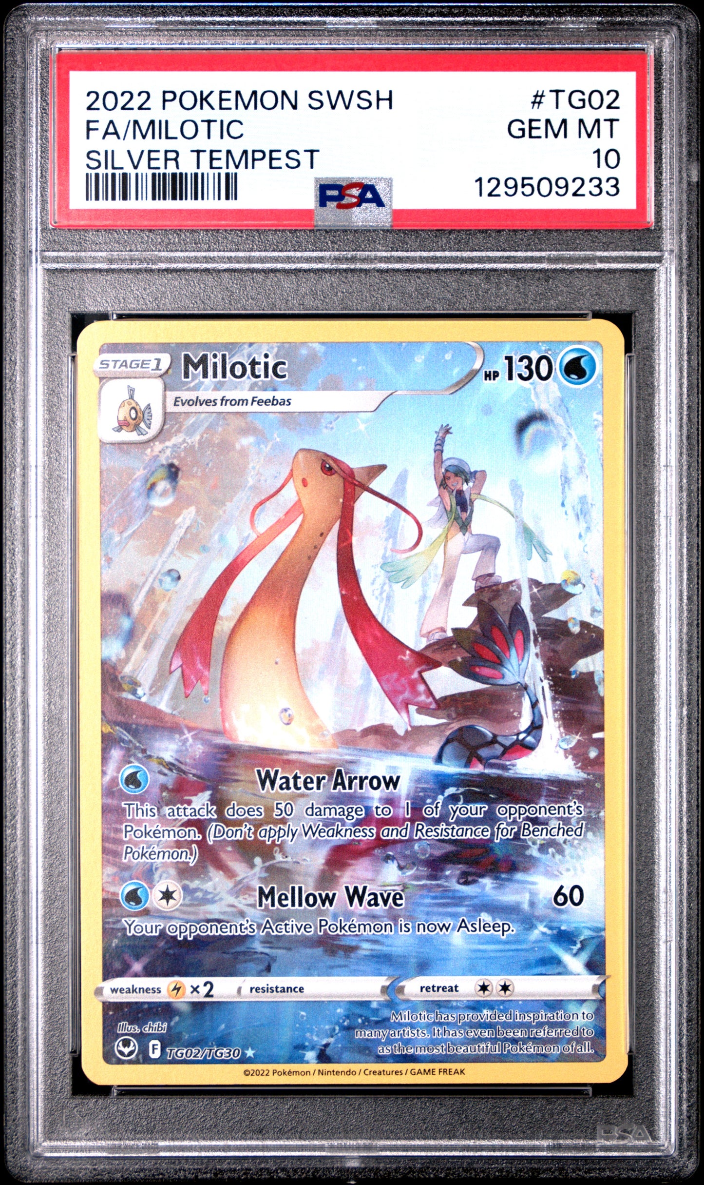 PSA 10 Milotic #TG02 Pokémon SWSH Silver Tempest English 2022